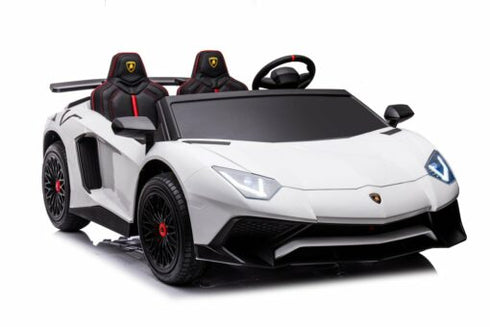 2 Seater Lamborghini SVJ 24V XXL Ride on Sports Car Massive Size-White